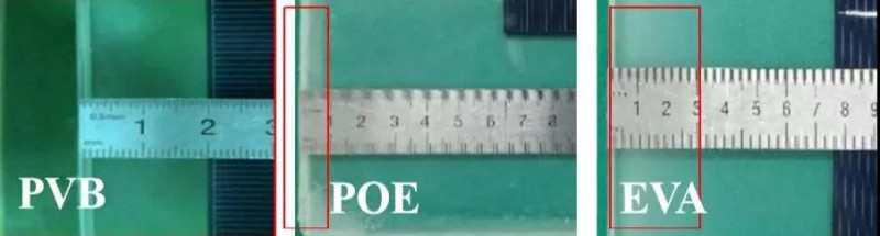 三種雙玻HAST測(cè)試結(jié)果：PVB水汽滲入0mm、POE滲入10mm、EVA滲入30mm